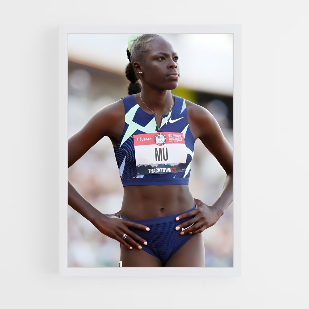 Poster Sportive en Bleu – affiche Athlétisme (vue 3)